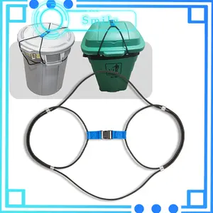 Garbage Trash Can Lid Locks Bungee Cord Heavy Duty Large Kunci Tali Tutup Tempat Sampah Outdoor