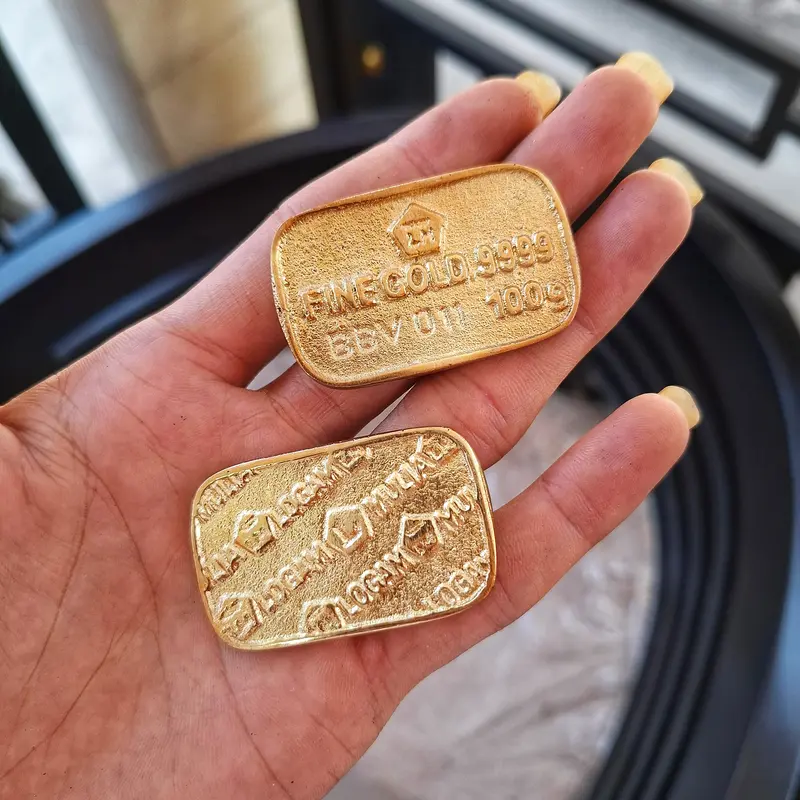 Miniatur Emas Batangan Kuningan 999.9 Logam Mulia 100 gram 0