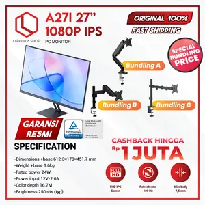 Xiaomi Mi Desktop Monitor A27i 27" IPS 100Hz 6MS FHD 1080P - Garansi Resmi