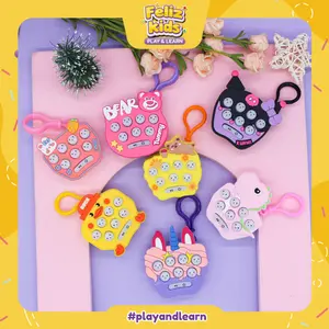 [FELIZKIDS] [FK259] Mainan Pop It Elektrik Mini Gantungan Game Fidget Bubble Karakter