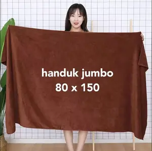 Handuk Besar Microfiber Polos Ukuran 70cmx140cm / Handuk Mandi Dewasa