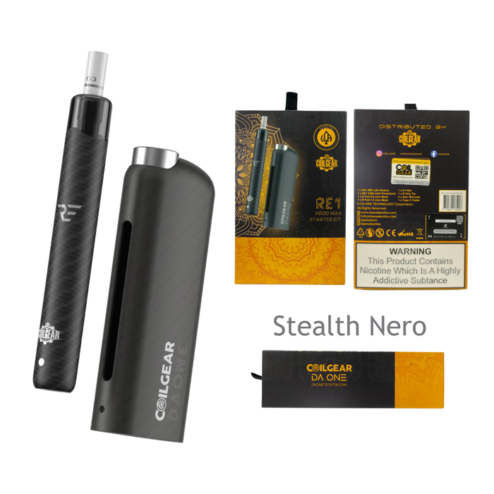 Gambar RE 1 Pod Filter Starter Kit 3000 mAh - Nero Stealth dari Coil Gear Official Jakarta Pusat 3 Tokopedia