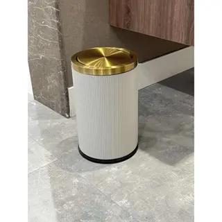 Tong Sampah Gold SS304/ Rubbish Can/Tempat Sampah Kamar Mandi Gold,Hitam Gold 6