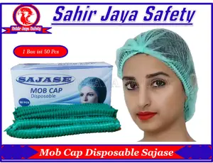 Hairnet Medis Nurse Cap Medis Mob Cap SAJASE Warna Hijau 1 Box isi 50 Pcs