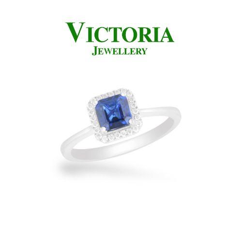 Gambar Cincin Berlian Batu Blue Sapphire VLR1153439 Victoria Jewellery dari Victoria Jewellery Online Kota Administrasi Jakarta Selatan Tokopedia