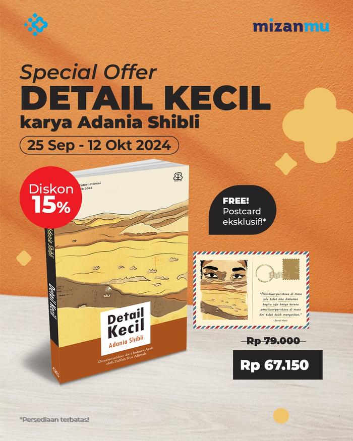 Gambar PRE ORDER - BUKU NOVEL - Detail Kecil -  Adania Shibli - Bentang Pustakaa - Bumifiksi dari BumifiksiJogjakarta Kab. Sleman Tokopedia