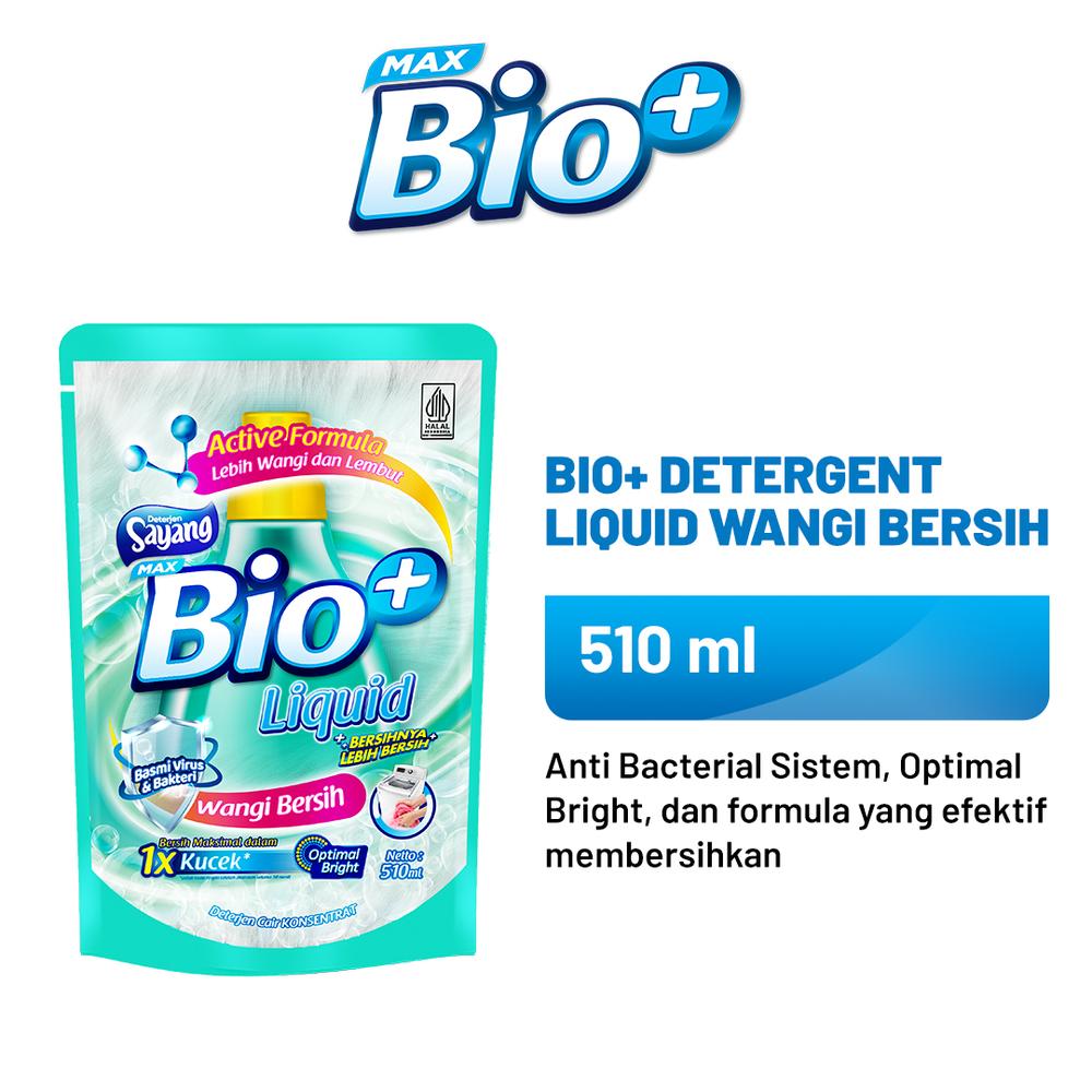 Bio+ Detergent Liquid Wangi Bersih 510 ml - Bio+ Detergent Liquid Wangi Bersih 510 ml (Single)