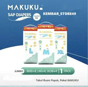 MAKUKU COMFORT FIT PANTS JUMBO PACK Ukuran : M42+4, L40+4, XL38+4 -FIT JUMBO