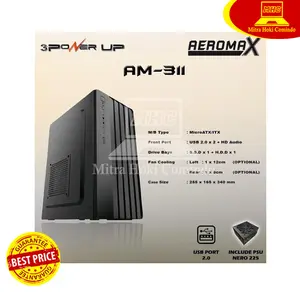 CASING PC / CASING KOMPUTER MURAH AEROMAX POWER-UP AM-311 AM311 INCLUDE PSU NERO 225