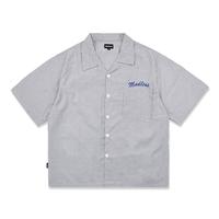 Gambar Madless | Kemeja Lengan Pendek Stripe Boxy | Crop | Stripe BW - M dari Madlesswear_NEW Kab. Tangerang 1 Tokopedia