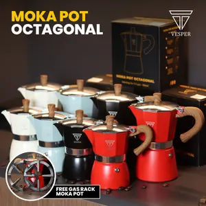 moka pot color FREE bonus gas rack mokapot kopi espresso coffee maker
