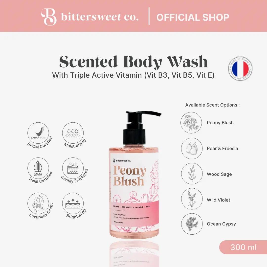 Scented BODY WASH 300ml (Sabun Mandi BPOM) ~ bittersweet co