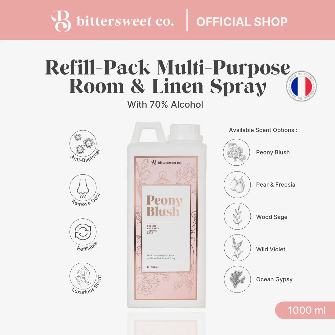 Refill Pack Multi Purpose Room & Linen Spray 1000ml ~ bittersweet co