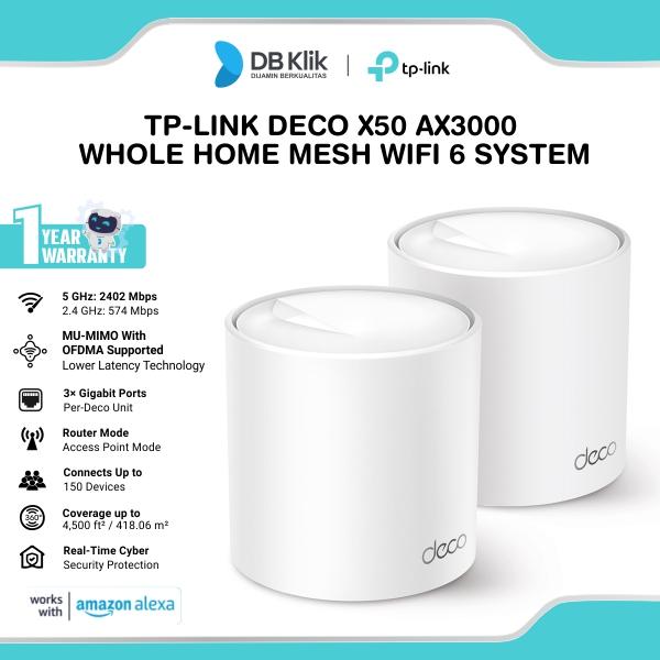 Gambar Whole Home Mesh TP-Link Deco X50 AX3000 WiFi 6 Dual Band ( 2-Pack ) dari DBKlik Indonesia Kota Administrasi Jakarta Pusat Tokopedia