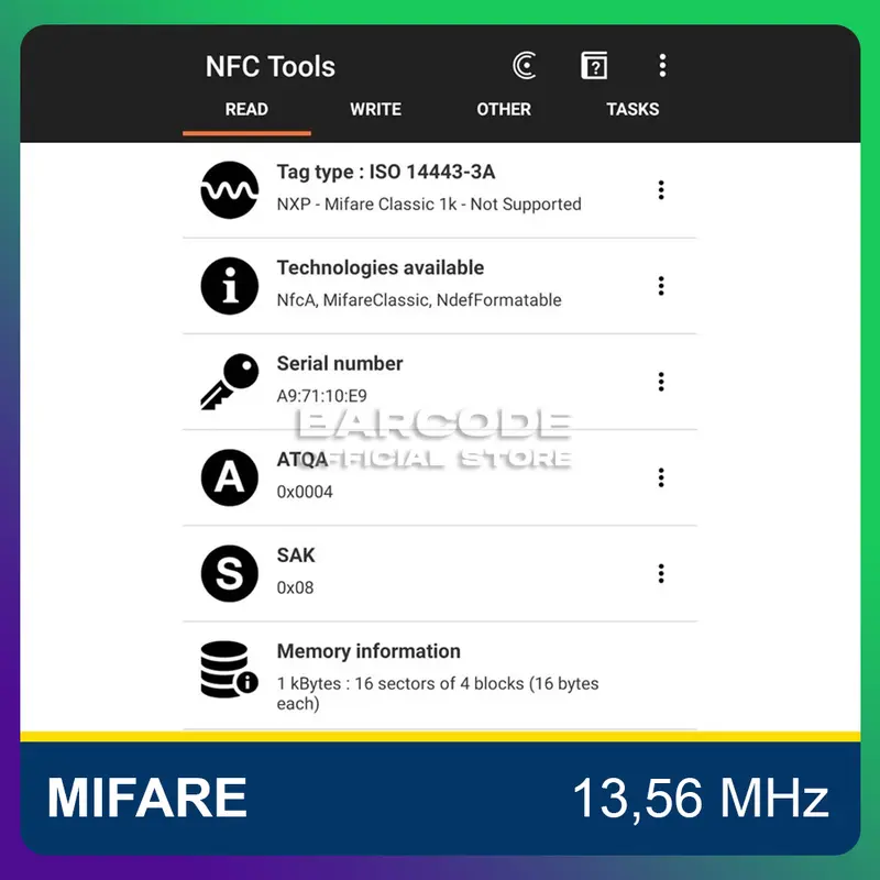 Kartu RFID 1K ( 13,56 Mhz ) Contacless Card Mifare Fargo Zebra Smart 2