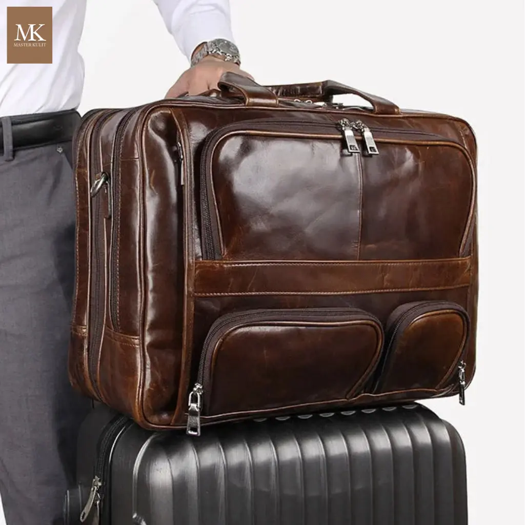 Genuine Leather Tas Kulit Multifungsi Briefcase Super Mk171