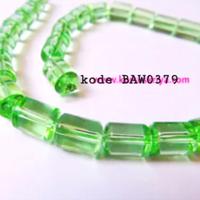 Gambar manik kaca bentuk tabung 8 X 10 mm warna light green clear Per renteng - Pink377 dari Kursuskriya Kota Administrasi Jakarta Selatan 2 Tokopedia
