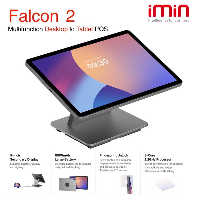 Gambar iMin Falcon 2 4GB / 64GB Android 13 - Mesin Kasir Tablet LTE,4G,Wifi dari iMin Indonesia Kota Administrasi Jakarta Utara Tokopedia