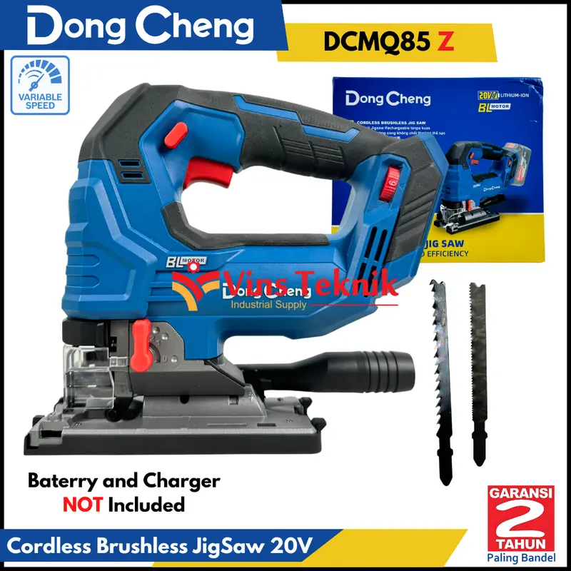 Mesin Gergaji Ukir Cordless Brushless Jig Saw JigSaw 20V DONGCHENG DCMQ85 Z DCMQ85Z 4
