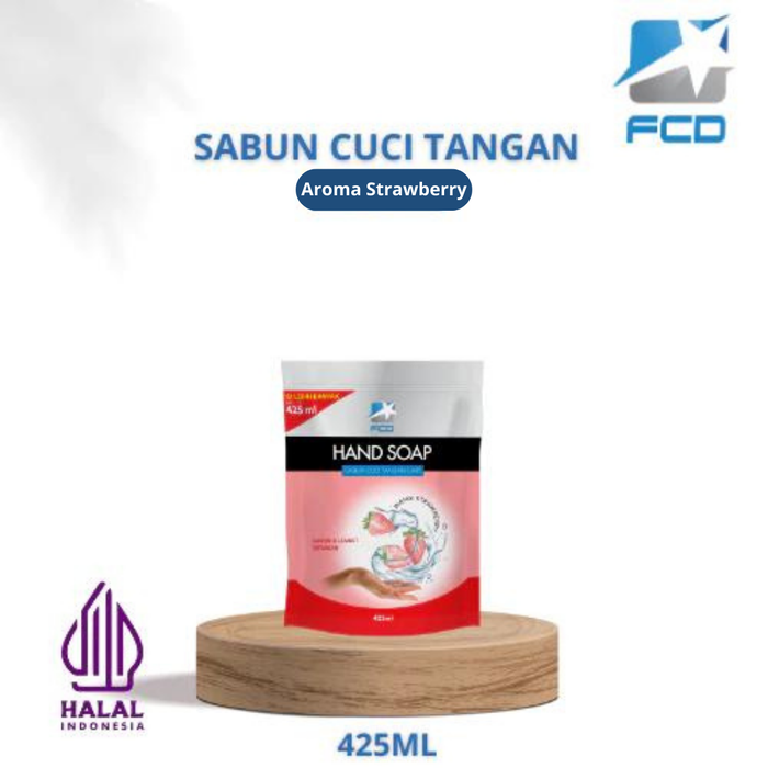 Gambar LAKOS Sabun Cuci Tangan Fcd Aroma Strawberry Pouch 425ml dari Lakos Homecare_NEW Kota Administrasi Jakarta Barat Tokopedia