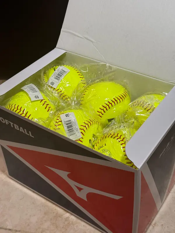 Bola Softball Mizuno Type M170 Leather 12 Inch Standar ISF Grade Ori Import 3