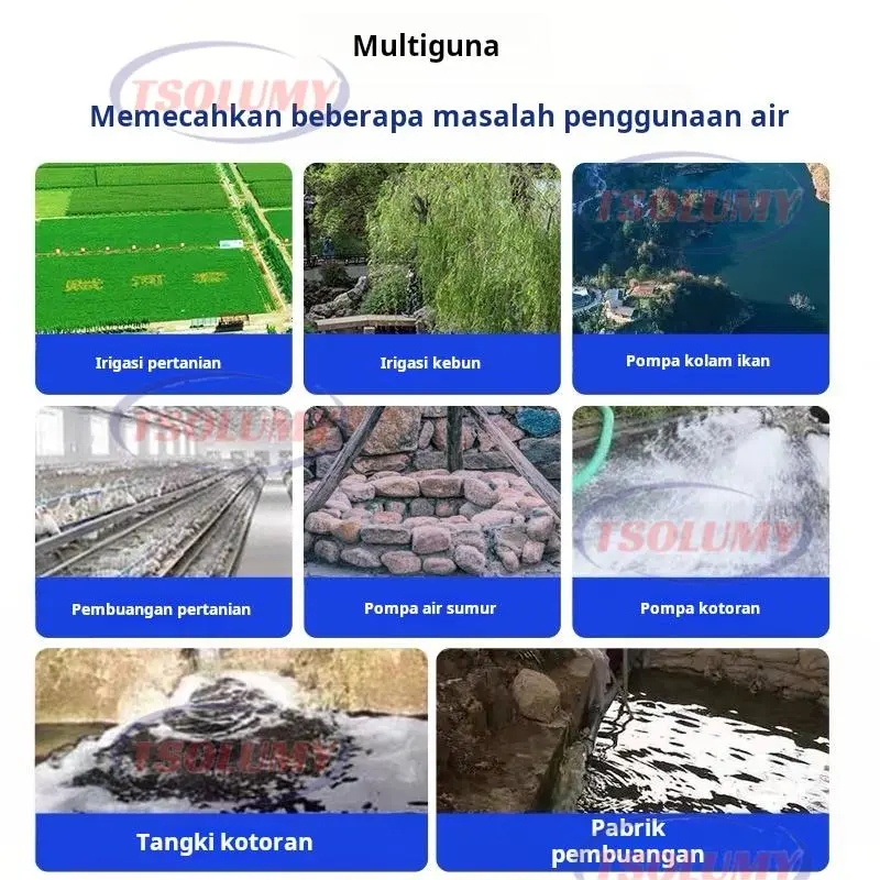 Pompa Celup Air Kotor 750W sewage pump 2inch Mesin Pompa Air Murah pompa submersible limbah TSOLUMY 6