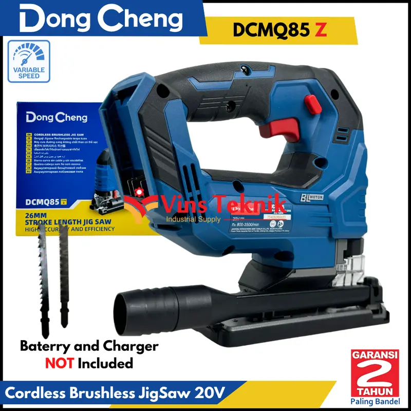 Mesin Gergaji Ukir Cordless Brushless Jig Saw JigSaw 20V DONGCHENG DCMQ85 Z DCMQ85Z 3