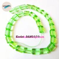 Gambar manik kaca bentuk tabung 8 X 10 mm warna light green clear Per renteng - Pink377 dari Kursuskriya Kota Administrasi Jakarta Selatan 1 Tokopedia