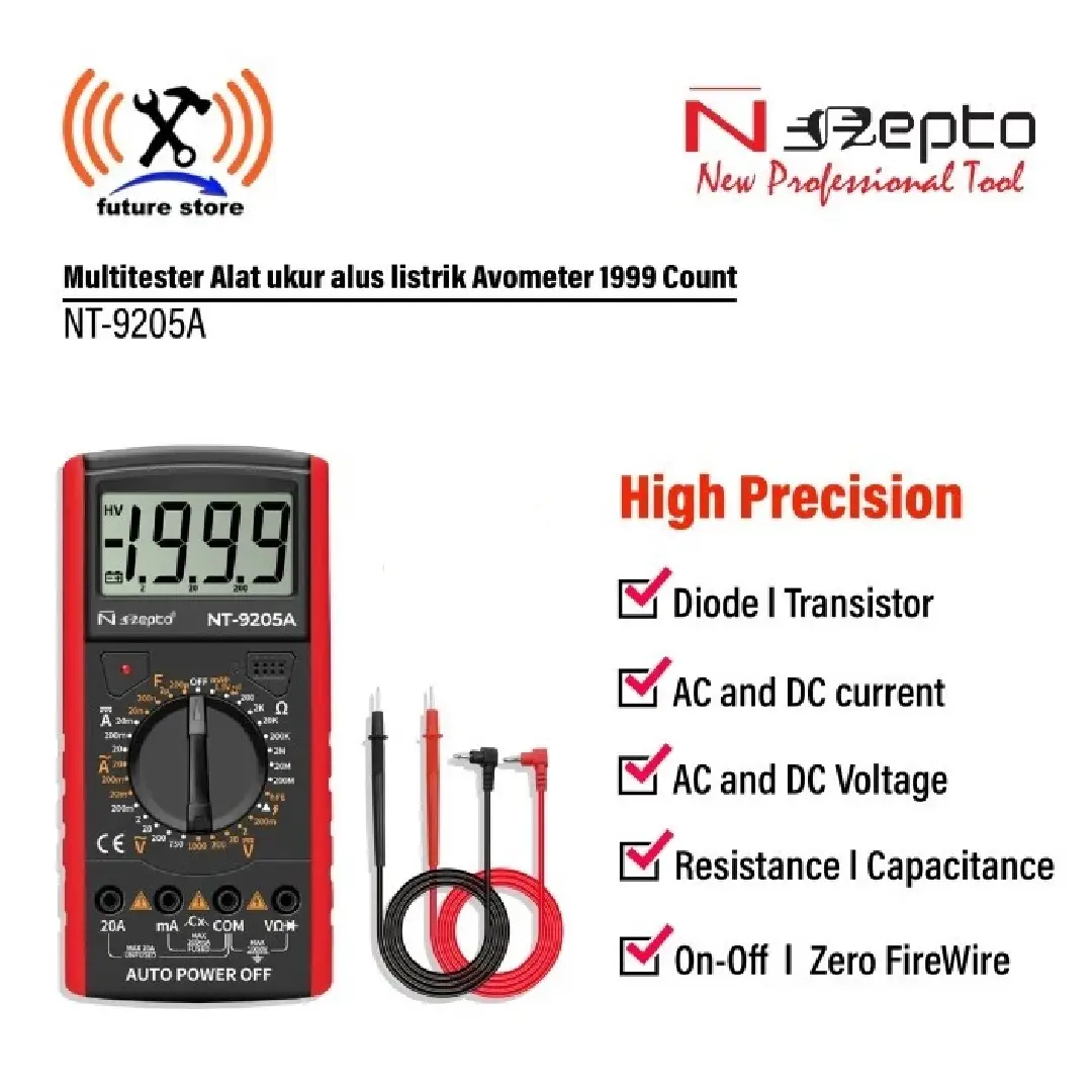 Nepto NT-9205A Multitester Multimeter Avometer Digital AC DC Original