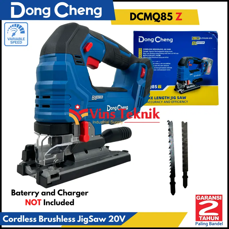 Mesin Gergaji Ukir Cordless Brushless Jig Saw JigSaw 20V DONGCHENG DCMQ85 Z DCMQ85Z 5