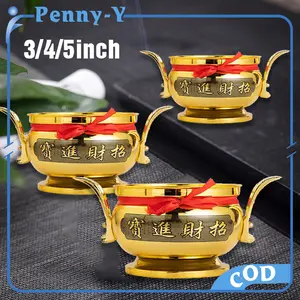 Tempat Dupa Kuping Emas 3/4/5inch Hiolo Tempat Dupa Hio Logam Hio Dupa Tempat Bakaran Dupa