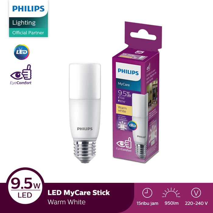 Gambar Philips Lampu Bohlam LED DLStick 9.5W E273000K Kuning dari Philips Lighting Bogor Kab. Bogor Tokopedia