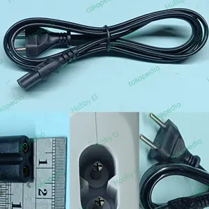 Kabel cas senter tangan 2 lubang / Kabel cas raket nyamuk