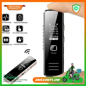 Mini Voice Recorder Perekam Suara Audio Digital Tersembunyi 32GB