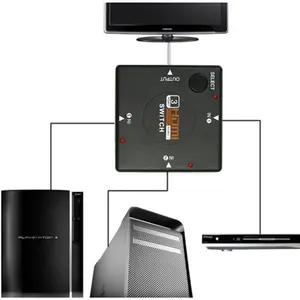 COLMER HDMI Switch Splitter 3 Port 1 Output Adapter for HDTV 1080P Full HD Switcher