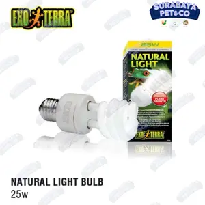 Exoterra Natural Light Bulb 25w Lampu UVA Reptil Tanaman Chameleon BD