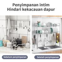 Gambar RakWastafel Stainless Steel Rak Piring Dapur Rak Pengering Piring Kokh - 62cm-2 Tingkat dari WS Furniture_NEW Kota Administrasi Jakarta Timur 5 Tokopedia