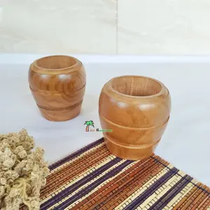 Gelas sarang lebah kayu jati