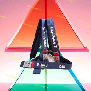 SABUK TAEKWONDO BIRU STRIP MERAH