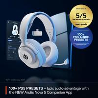 Gambar STEELSERIES ARCTIS NOVA 5P WHITE PLAYSTATION WIRELESS GAMING HEADSET dari SOS SPORT ONLINE SHOP Kota Administrasi Jakarta Pusat 1 Tokopedia