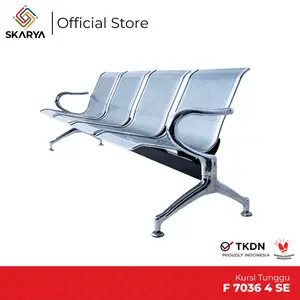 Kursi Tunggu Bandara Kursi Tunggu Besi 4 Seater F 7036/4SE (Baru)
