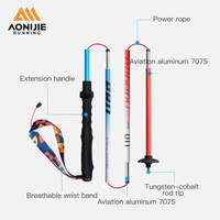 Gambar Aonijie Foldable Trekking Pole E4207 - Trail Running Hiking Outdoor - RED YELLOW - 120CM dari Aonijie Indonesia Kota Administrasi Jakarta Utara 2 Tokopedia