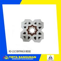 Gambar TRISENSA RO 121C BINTANG 8 30 X 30 CM ROSTER KERAMIK / LOBANG ANGIN / VENTILASI BEIGE KW 1 - TANPA PACKING KAYU dari Tirta Bangunan Kota Depok 1 Tokopedia