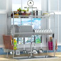 Gambar RakWastafel Stainless Steel Rak Piring Dapur Rak Pengering Piring Kokh - 62cm-2 Tingkat dari WS Furniture_NEW Kota Administrasi Jakarta Timur 1 Tokopedia