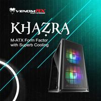 Gambar Casing komputer gaming casing pc gaming casing gaming VenomRx Khazra casing gaming rgb murah best airflow bonus 2 fan rgb - Dipacking Kayu dari iTmallOnline Kota Semarang 2 Tokopedia