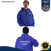 Gambar Custom Jas Hujan KHN Setelan Baju Celana Full Sealing Press Premium Anti Rembes - Remaja, Hitam dari KHN Store Kab. Sumedang 4 Tokopedia