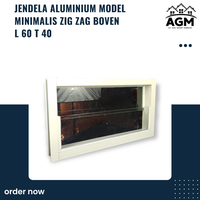 Gambar harga jendela aluminium model minimalis zig zag boven L 60 T 40 dari AGM KONTRAKTOR & MATERIAL Kota Surabaya 1 Tokopedia