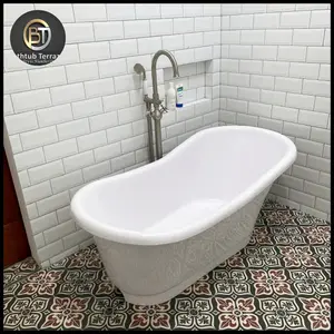 Bathtub Standing Lengkung Bibir Putih