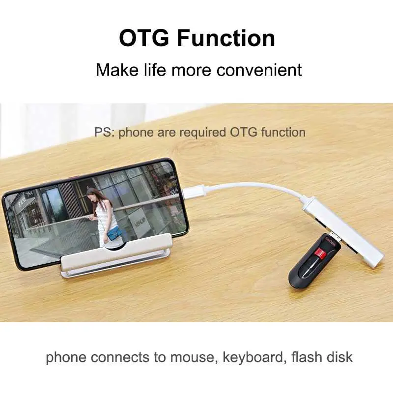 USB Hub Type C Converter 3.0 4 Port C809 3