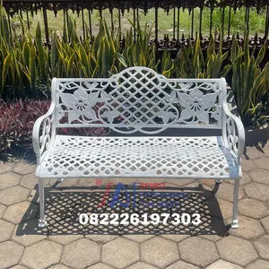 Kursi taman besi outdoor bunga cafe Furniture